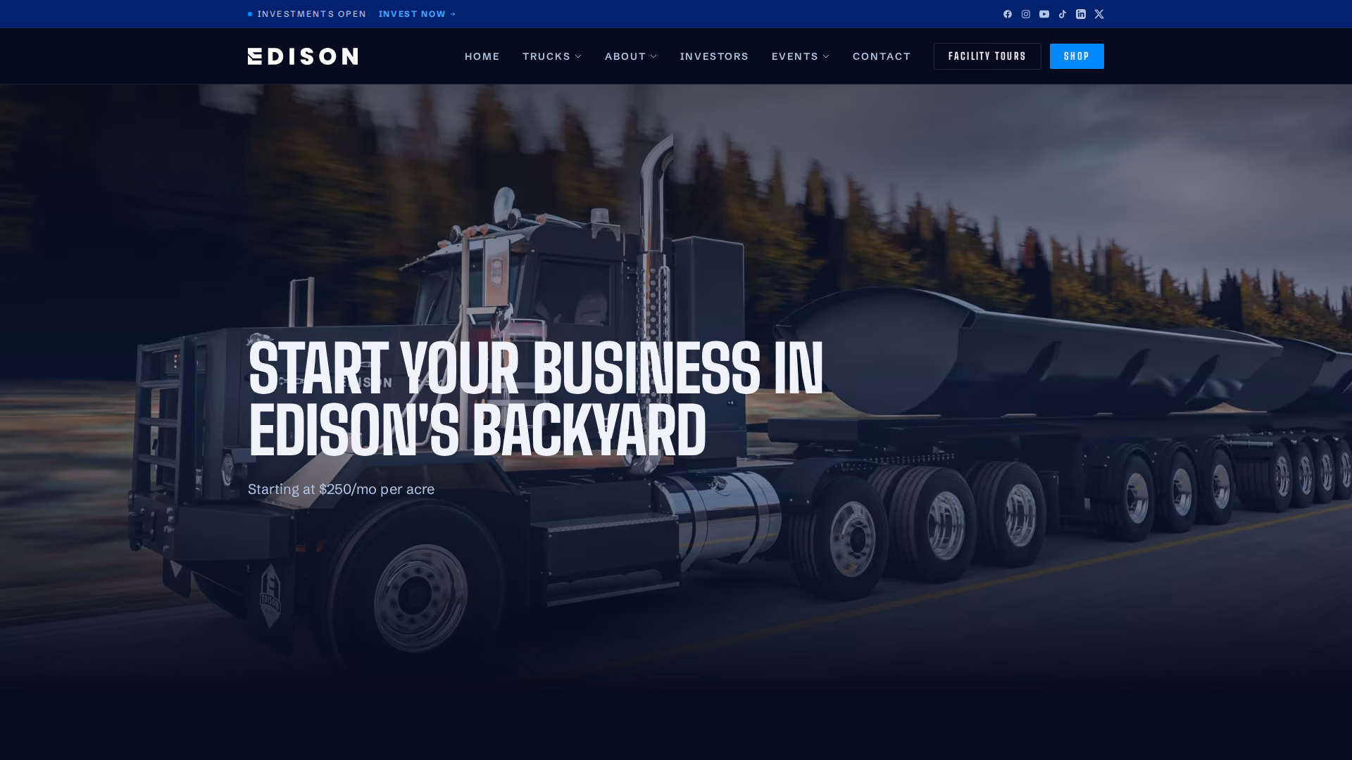 Edison Motors about donald business development park page (desktop)